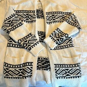 Soft Tribal Print Open Cardigan